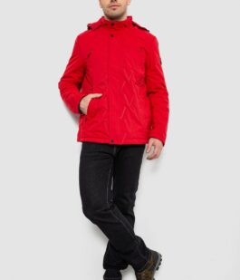 Куртка мужская демисезонная с капюшоном, цвет красный, 244RL9159AL