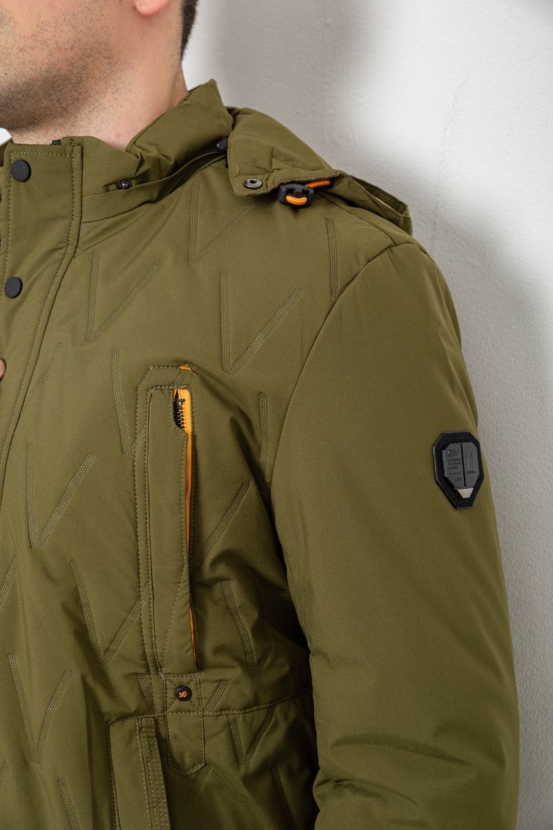 Куртка мужская демисезонная с капюшоном, цвет хаки, 244RL9159AL — изображение 5