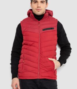 Жилетка мужская демисезонная, цвет бордовый, 244R777