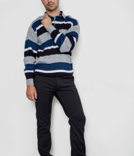 Свитер-обманка мужской, цвет серо-синий, 161R901-2