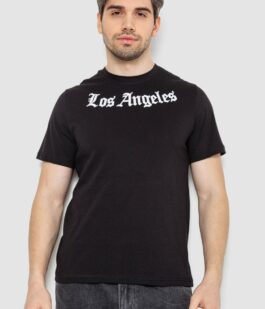 Футболка мужская с принтом, цвет черный, 241R1904