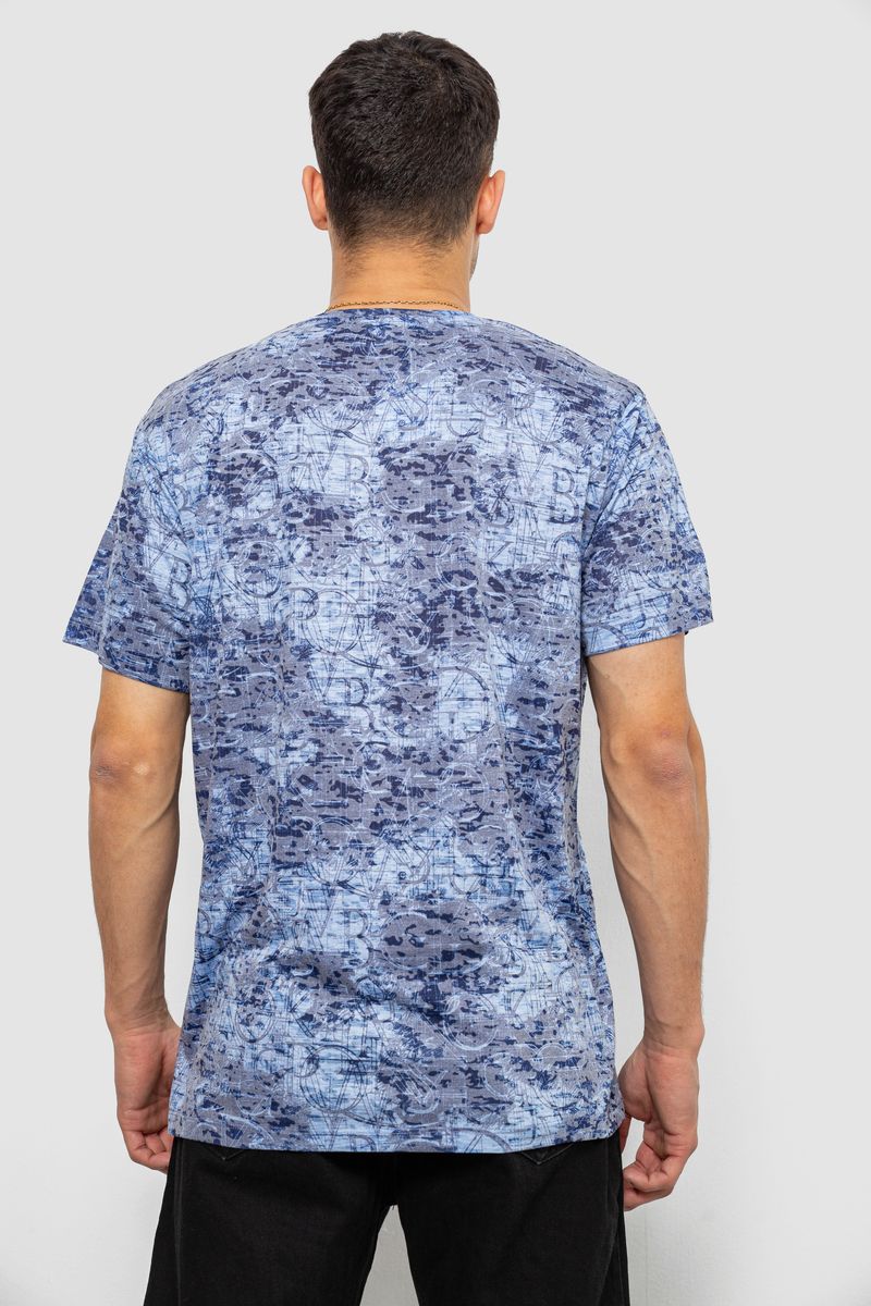 Футболка мужская с принтом, цвет джинс, 244R5517 — изображение 4