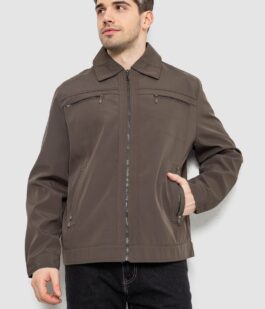 Куртка мужская демисезонная однотонная, цвет хаки, 244R033B