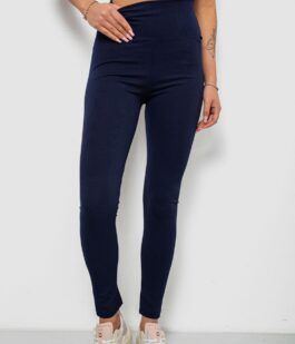 Лосины женские однотонные в рубчик, цвет темно-синий, 214RU200