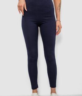 Лосины женские однотонные в рубчик, цвет чернильный, 214RU200