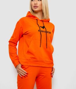 Спортивный костюм женский двухнитка, цвет оранжевый, 214R1419-007