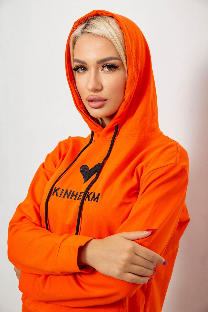 Спортивный костюм женский двухнитка, цвет оранжевый, 214R1419-007 — изображение 5