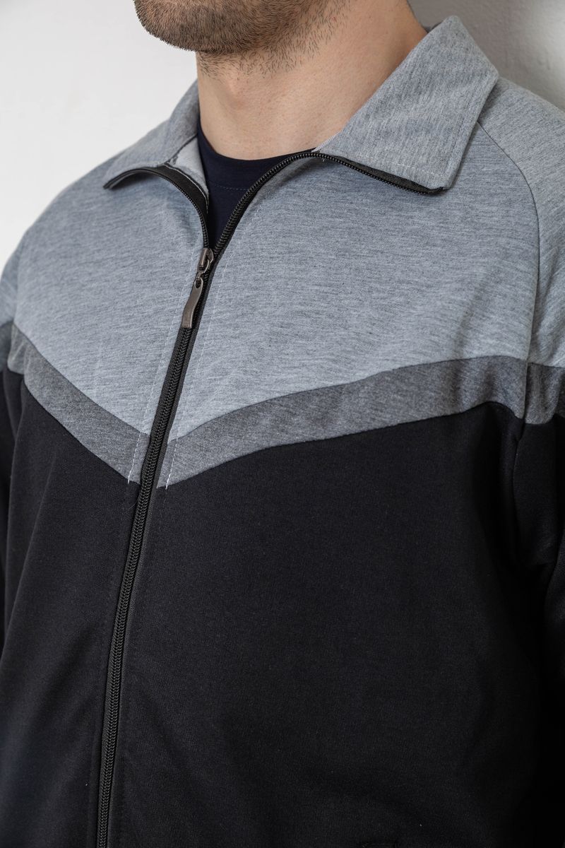 Спортивный костюм мужской, цвет серо-черный, 244R9147 — изображение 5