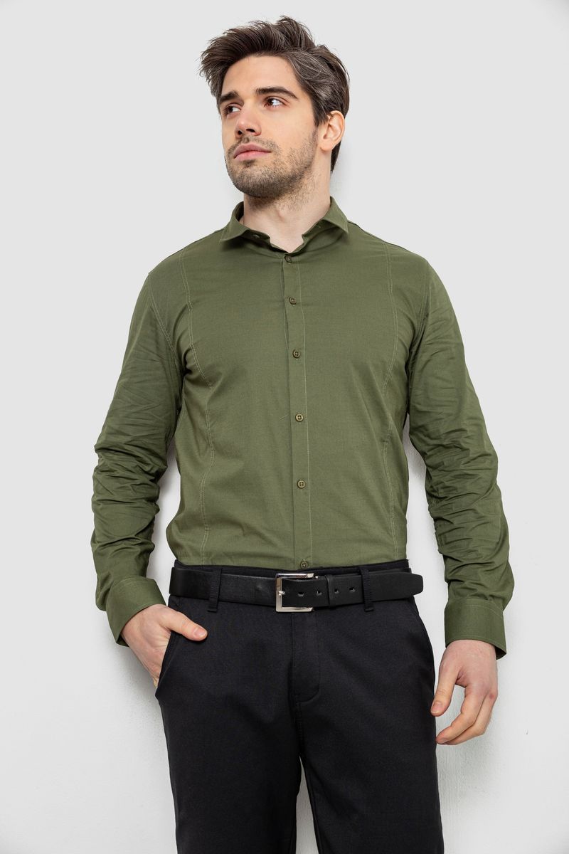 Рубашка мужская однотонная