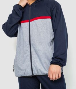 Спорт костюм мужской, цвет сине-серый, 244R9133