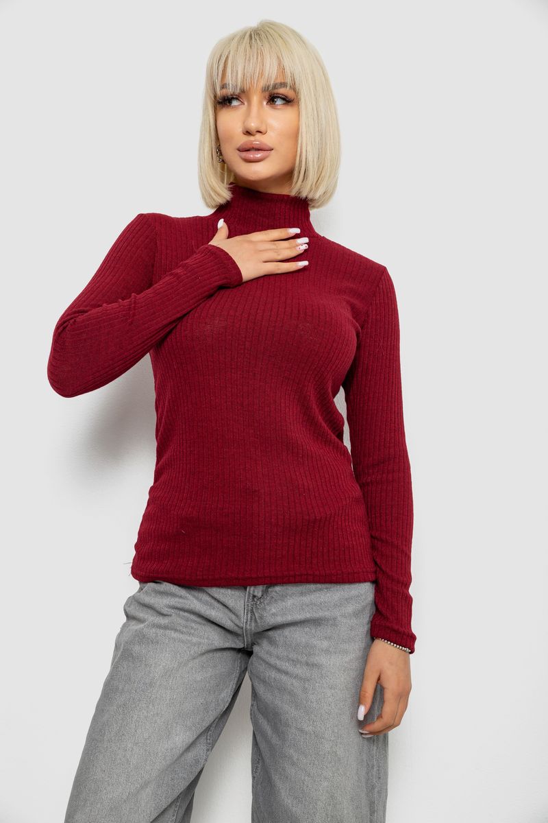 Гольф женский однотонный в рубчик