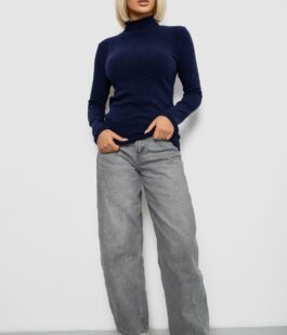 Гольф женский однотонный в рубчик, цвет синий, 257R101