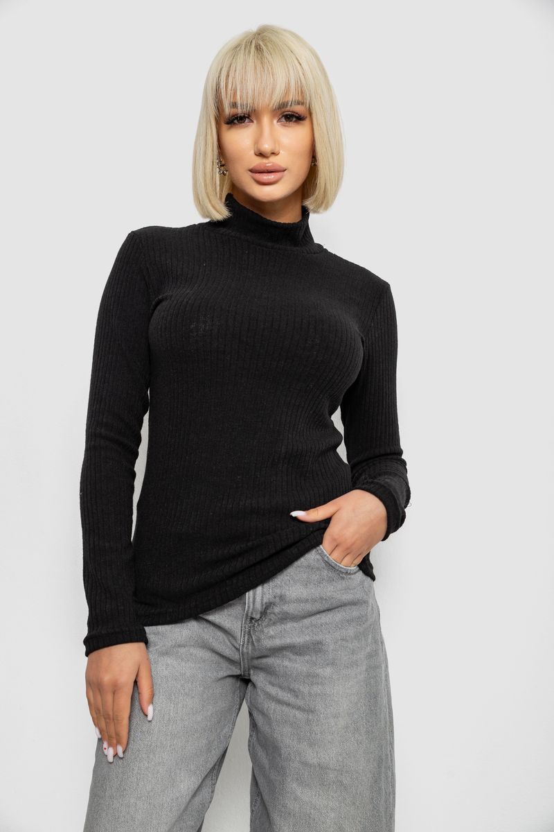 Гольф женский однотонный в рубчик