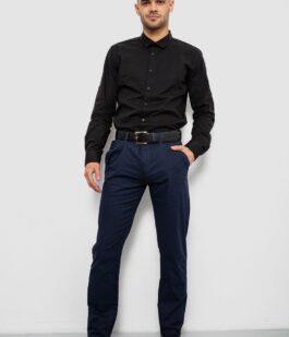 Брюки мужские классические, цвет синий, 243RY355