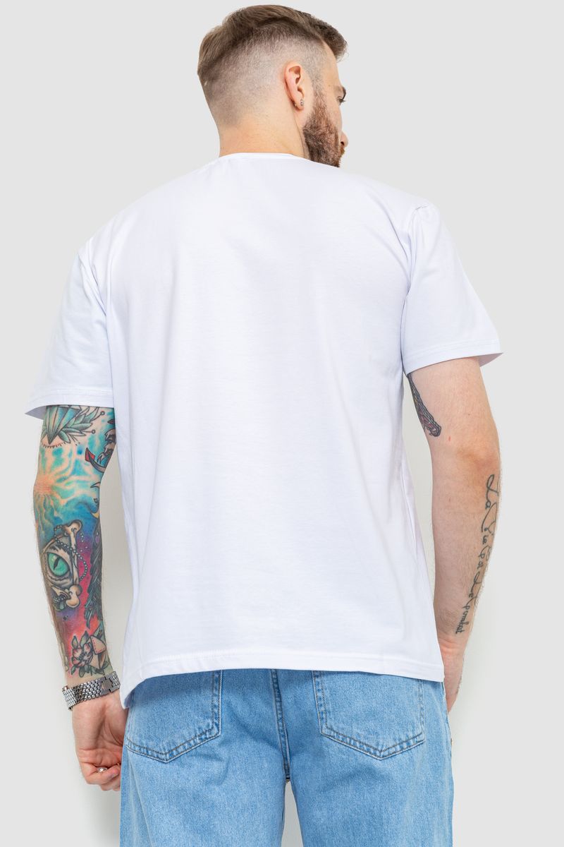 Футболка мужская батал, цвет белый, 208R019 — изображение 4