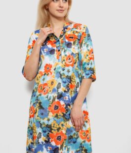 Платье женское с принтом, цвет разноцвет , 230R104-1