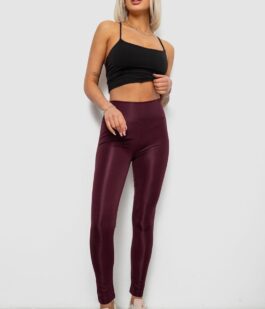 Лосины женские однотонные, цвет темно-сливовый, 214R155-1