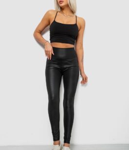 Лосины женские однотонные, цвет черный, 214R155-1