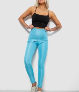 Лосины женские однотонные, цвет голубой, 214R155-1