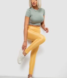 Лосины женские однотонные, цвет желтый, 214R155-1