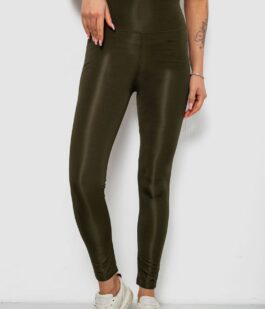 Лосины женские однотонные, цвет хаки, 214R155-1