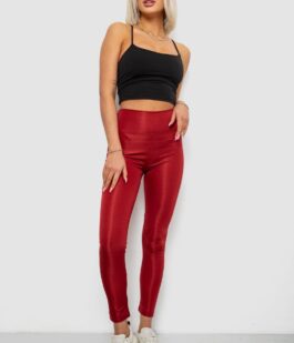 Лосины женские однотонные, цвет бордовый, 214R155-1