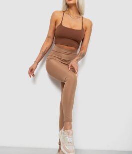 Лосины женские однотонные, цвет мокко, 214R155