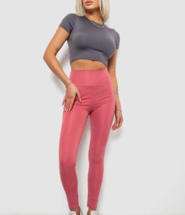 Лосины женские однотонные, цвет пудровый, 214R155