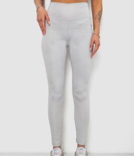 Лосины женские однотонные, цвет светло-серый, 214R155