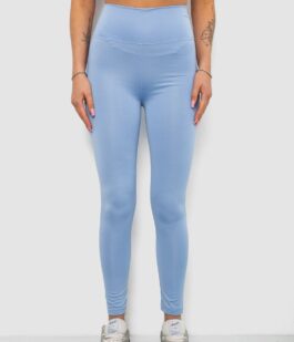 Лосины женские однотонные, цвет голубой, 214R155