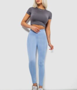 Лосины женские однотонные, цвет голубой, 214R155