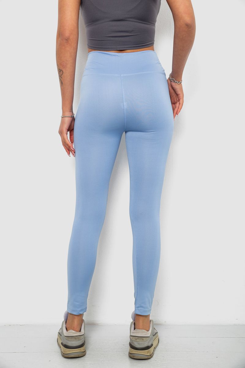 Лосины женские однотонные, цвет голубой, 214R155 — изображение 4