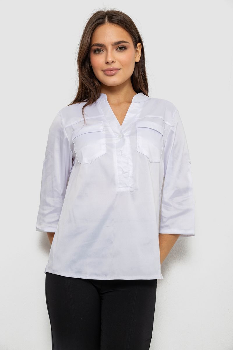 Блуза однотонная