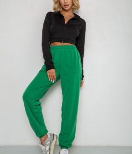 Спортивные штаны женские, цвет зеленый, 238R347-1