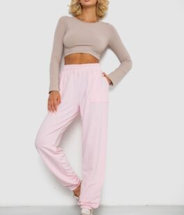 Спортивные штаны женские, цвет розовый, 238R347-1