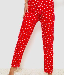 Штаны женские домашние, цвет красный, 238R57854-1