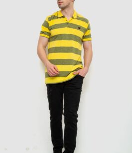 Поло мужское в полоску, цвет желтый, 214R6187