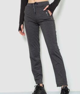 Спорт штаны женские, цвет темно-серый, 244R514