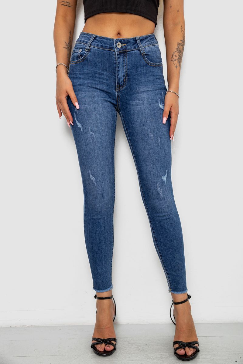 Джинсы женские однотонные Skinny