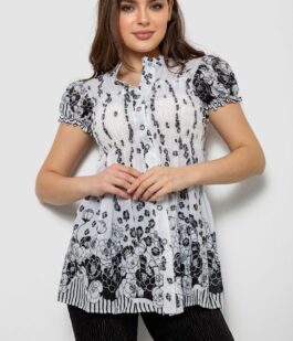 Блуза женская с принтом, цвет белый, 230R1506