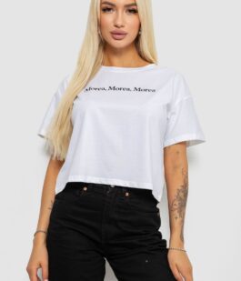 Футболка женская с принтом, цвет белый, 221R9905