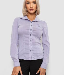 Рубашка классическая в полоску, цвет сиреневый, 230R644