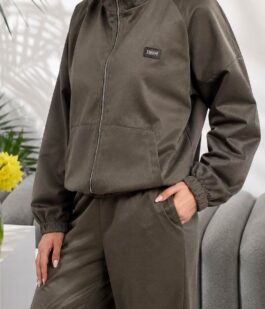 Костюм женский повседневный, цвет хаки, 257R133