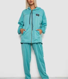 Спортивный костюм женский, цвет бирюзовый, 238R114-1