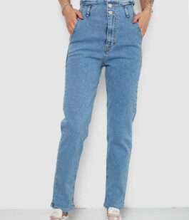 Джинсы женские Mom-fit, цвет голубой, 244R1640S20