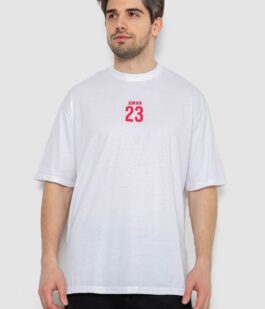 Футболка мужская с принтом, цвет белый, 244R7024