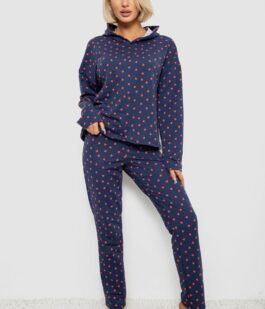Костюм женский домашний с принтом, цвет синий, 257R1115