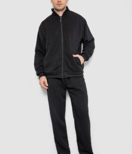 Спортивный костюм мужской на флисе, цвет черный, 244R981-LH