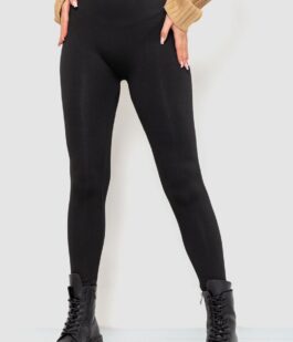 Лосины бесшовные на флисе, цвет черный, 139RW822