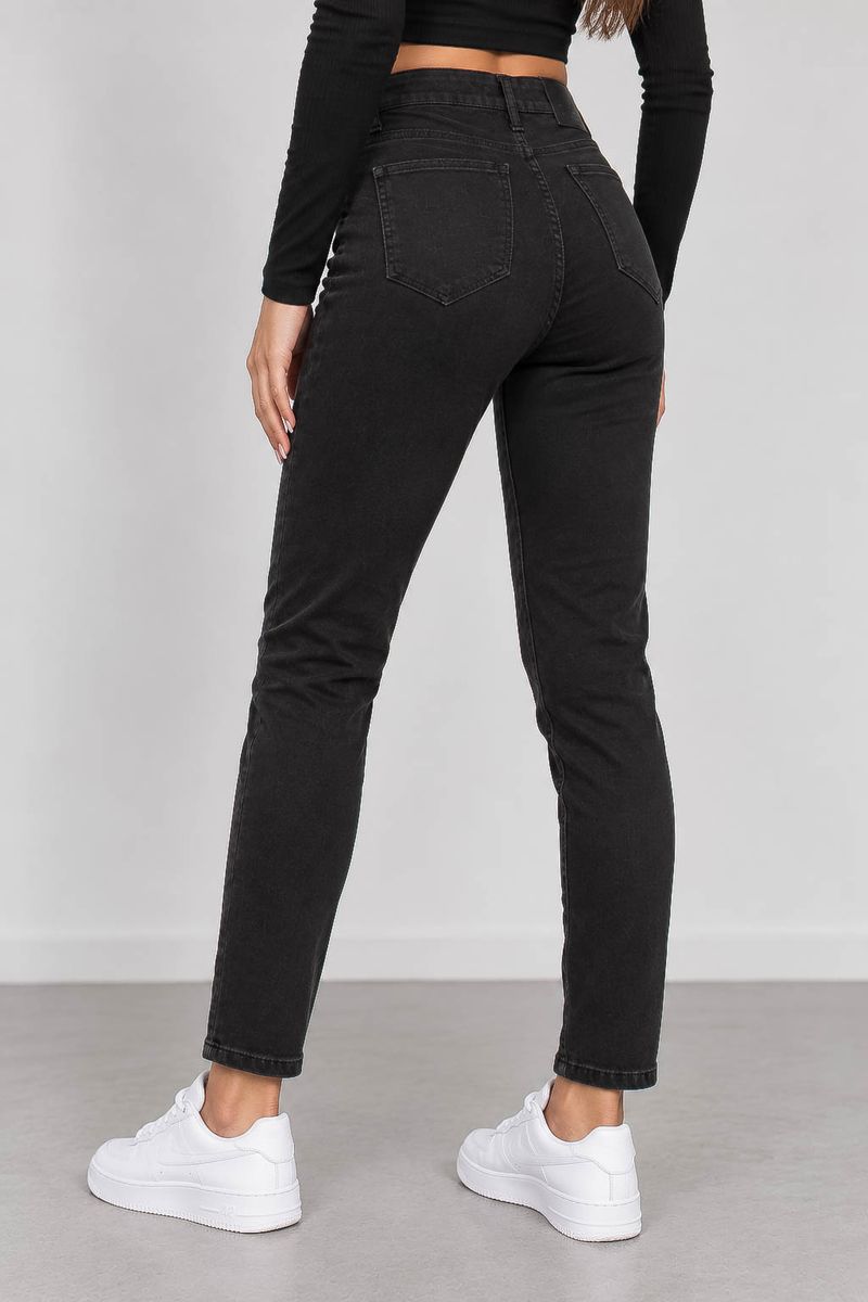 Джинсы женские skinny, цвет черный, 186R0028 — изображение 4